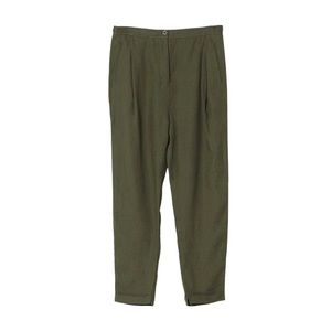 ELK Linen Pleated Pants Women’s 10 US Moss Green‎ Sustainable Linen Tapered